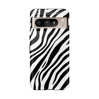 Modern Monochrome Zebra Print Phone Case