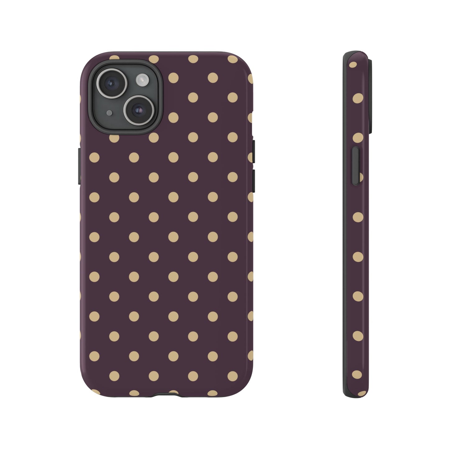 Purple with Yellow Dot Pattern Phone Case