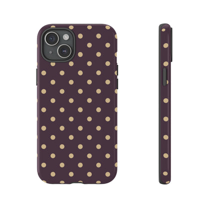 Purple with Yellow Dot Pattern Phone Case