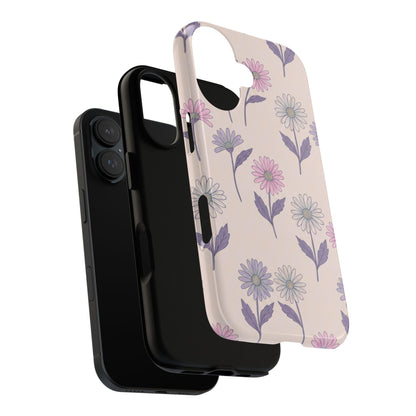 Pretty Pink & Purple Daisy Pattern Phone Case