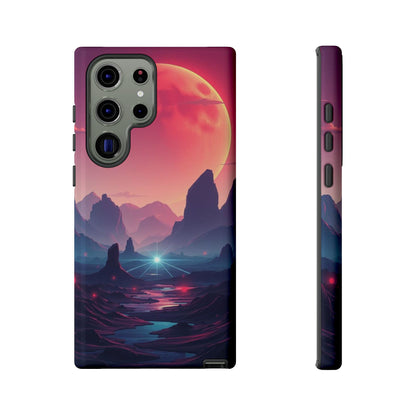 Samsung Galaxy S23 Ultra / Glossy Phone Case - Alien Moon Landscape Design Phone Case