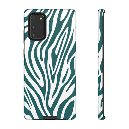 Graphic Teal Tiger Print Phone Case