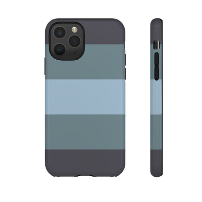 Shades of Blue Horizontal Stripe Pattern Phone Case - Blue Phone Case - iPhone 11 Pro / Glossy