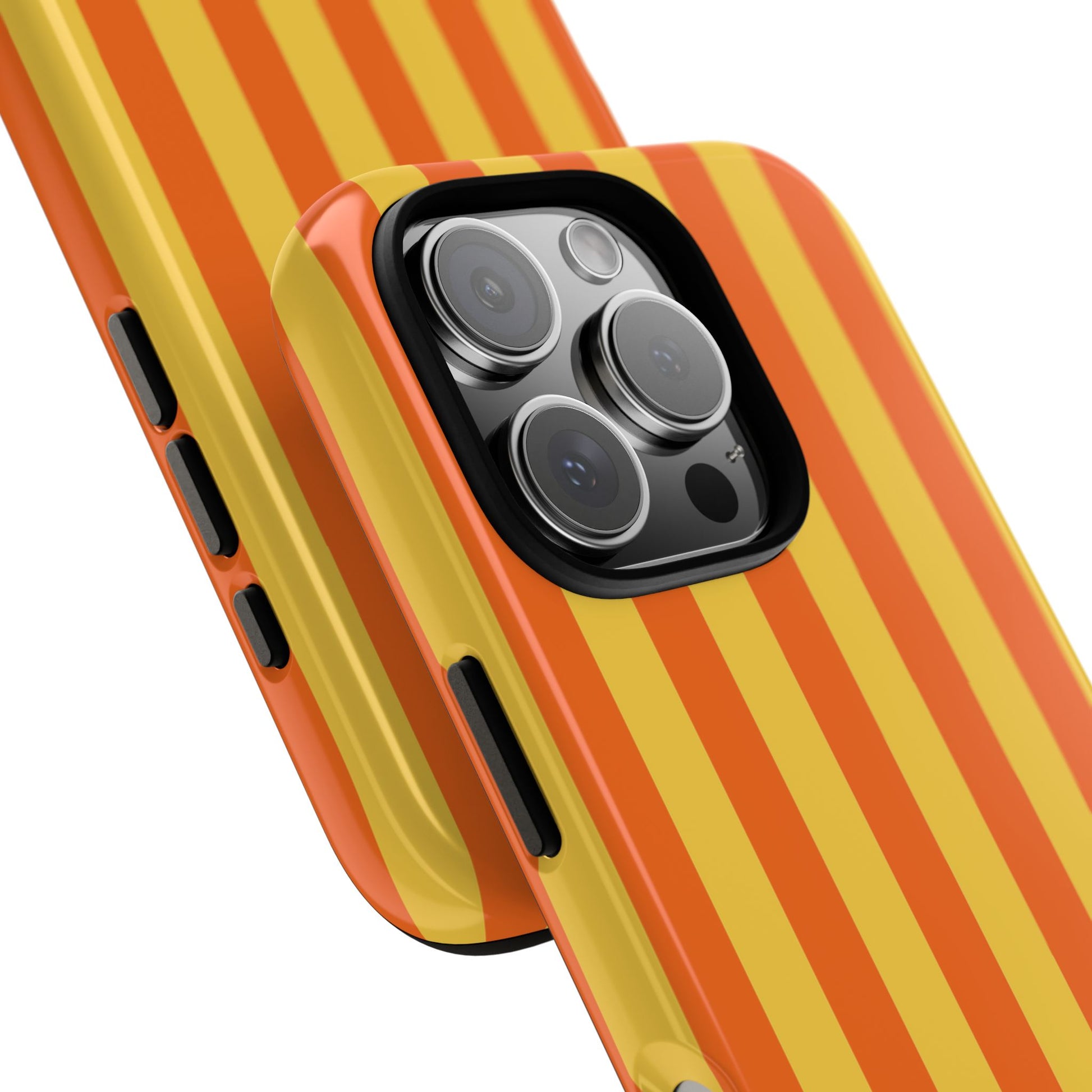Phone Case - Trendy Orange & Yellow Stripe Pattern Phone Case