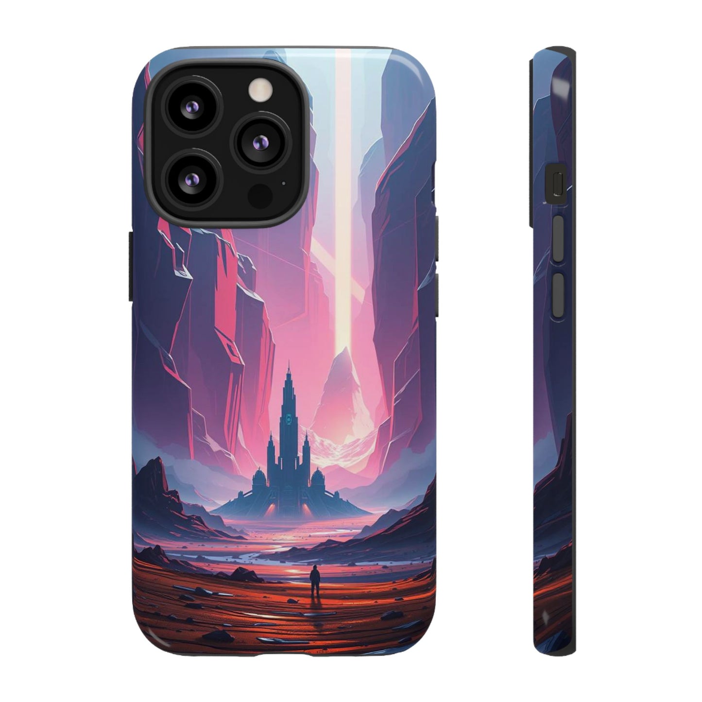 iPhone 13 Pro / Glossy Phone Case - Alien Fortress Design Phone Case