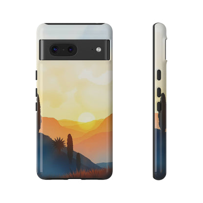 Google Pixel 7 / Glossy Phone Case - Watercolour Sunset Design Phone Case