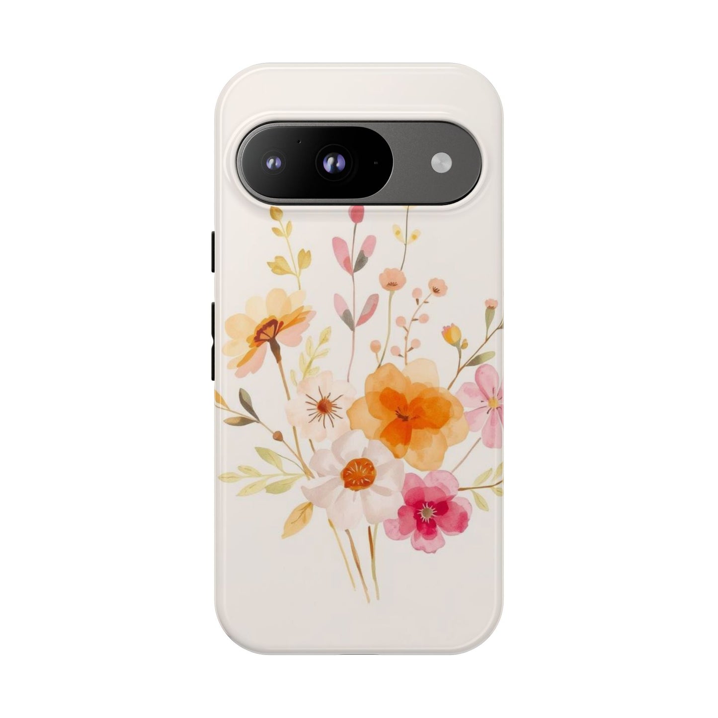 Google Pixel 9 / Glossy Phone Case - Boho Chic Watercolour Flower Pattern Phone Case