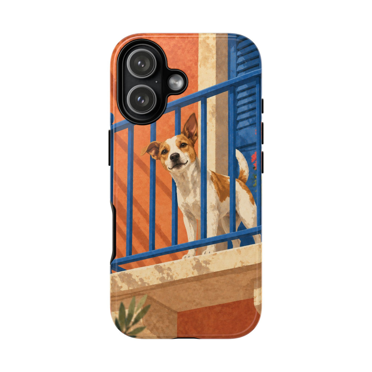 Jack Russell Terrier Balcony Busybody Phone Case - Multicolor Phone Case - iPhone 17 / Glossy