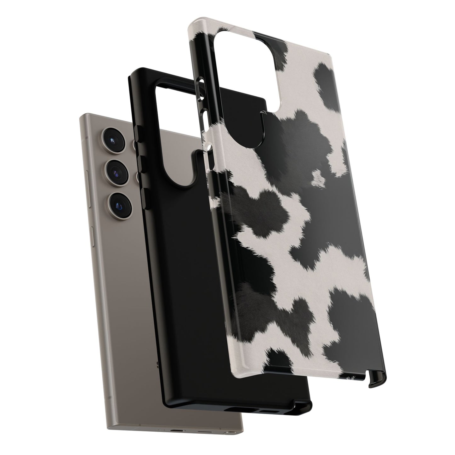 Modern Monochrome Cow Print Phone Case