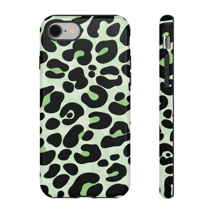 Chic Sage Leopard Print Phone Case