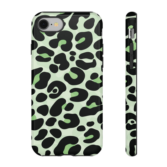 Chic Sage Leopard Print Phone Case