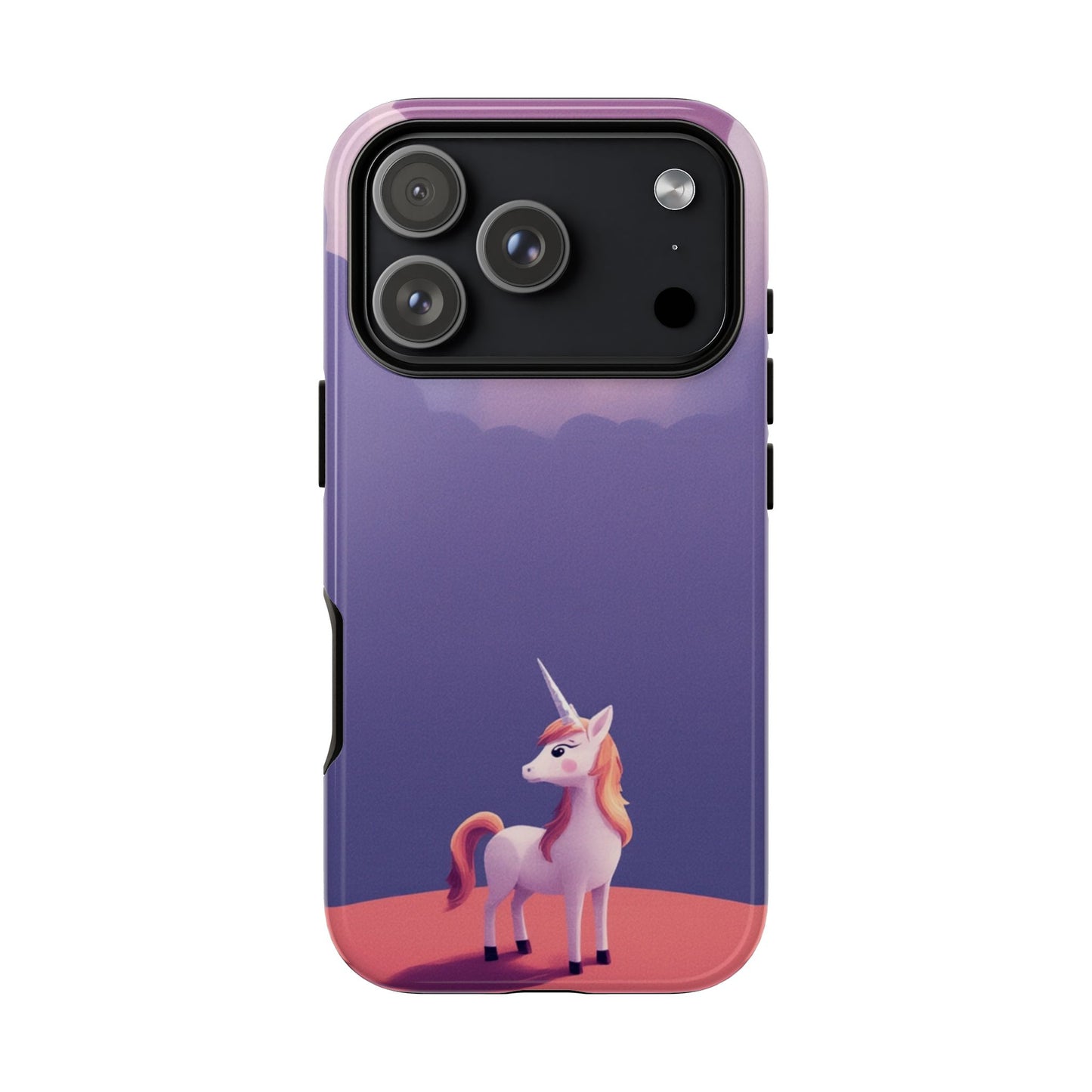 iPhone 17 Pro / Glossy Phone Case - Cute Unicorn & Cloud Design Phone Case
