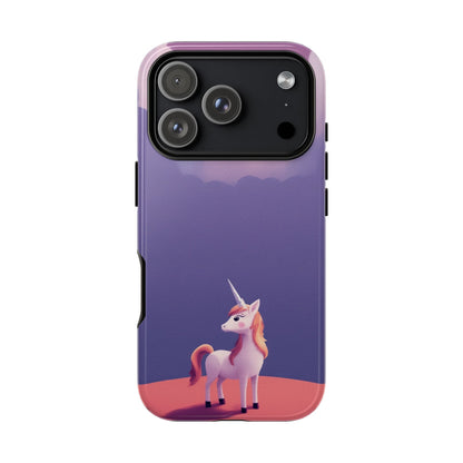 iPhone 17 Pro / Glossy Phone Case - Cute Unicorn & Cloud Design Phone Case