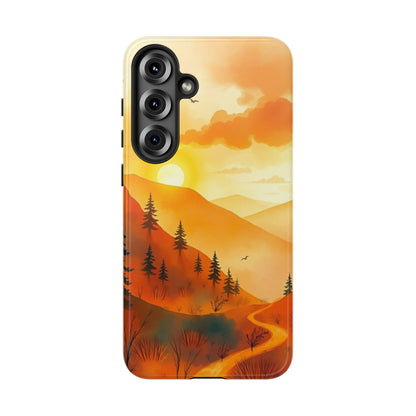 Golden Sunset Design Phone Case - Multicolor Phone Case - Samsung Galaxy S25 Plus / Glossy
