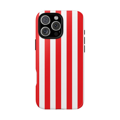 Phone Case - Simple Red & White Stripe Pattern Phone Case