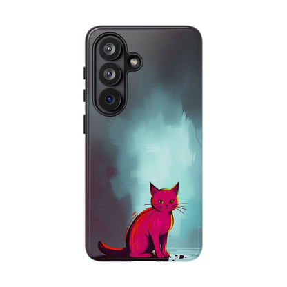 Pop Art Moody Cat Design Phone Case - Multicolor Phone Case - Samsung Galaxy S26 / Glossy