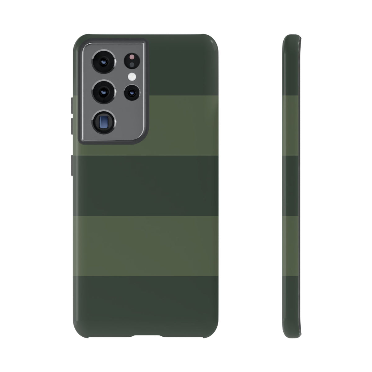 Green Horizontal Stripe Pattern Phone Case - Green Phone Case - Samsung Galaxy S21 Ultra / Glossy
