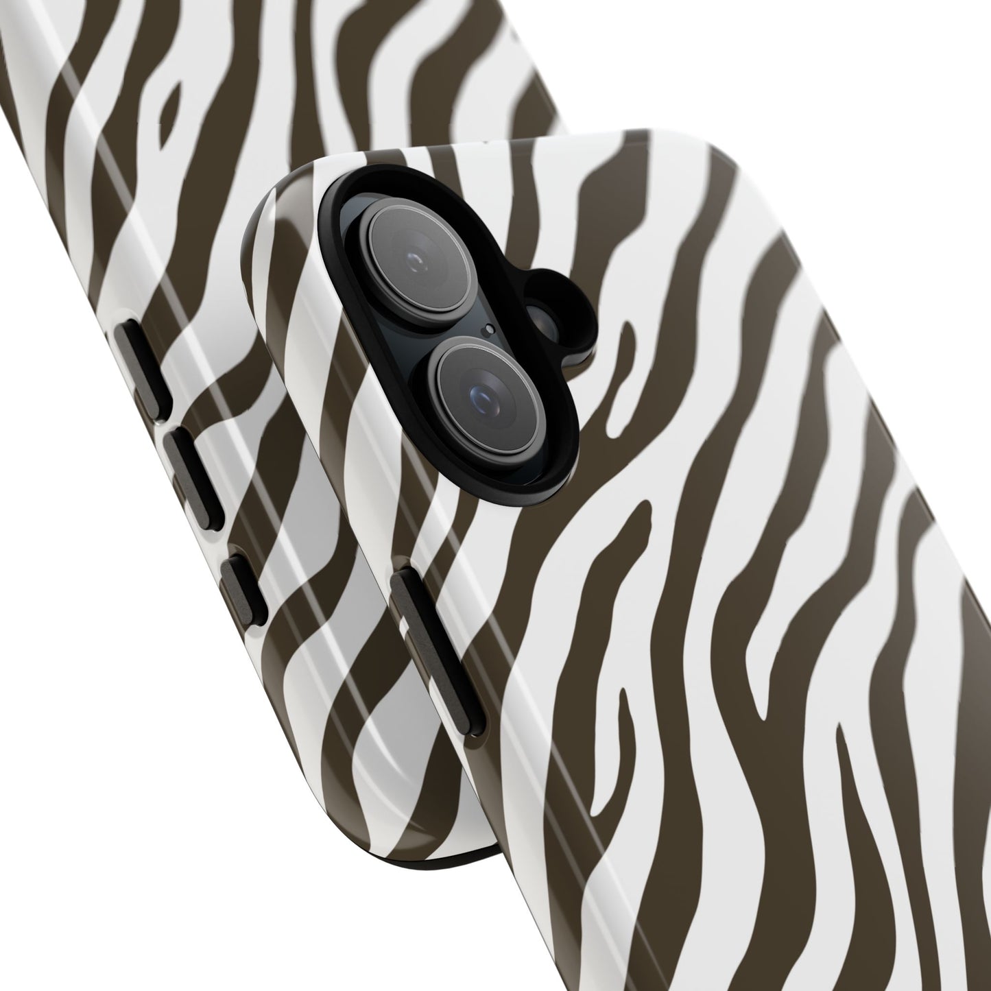 Stylish Mocha Zebra Print Phone Case