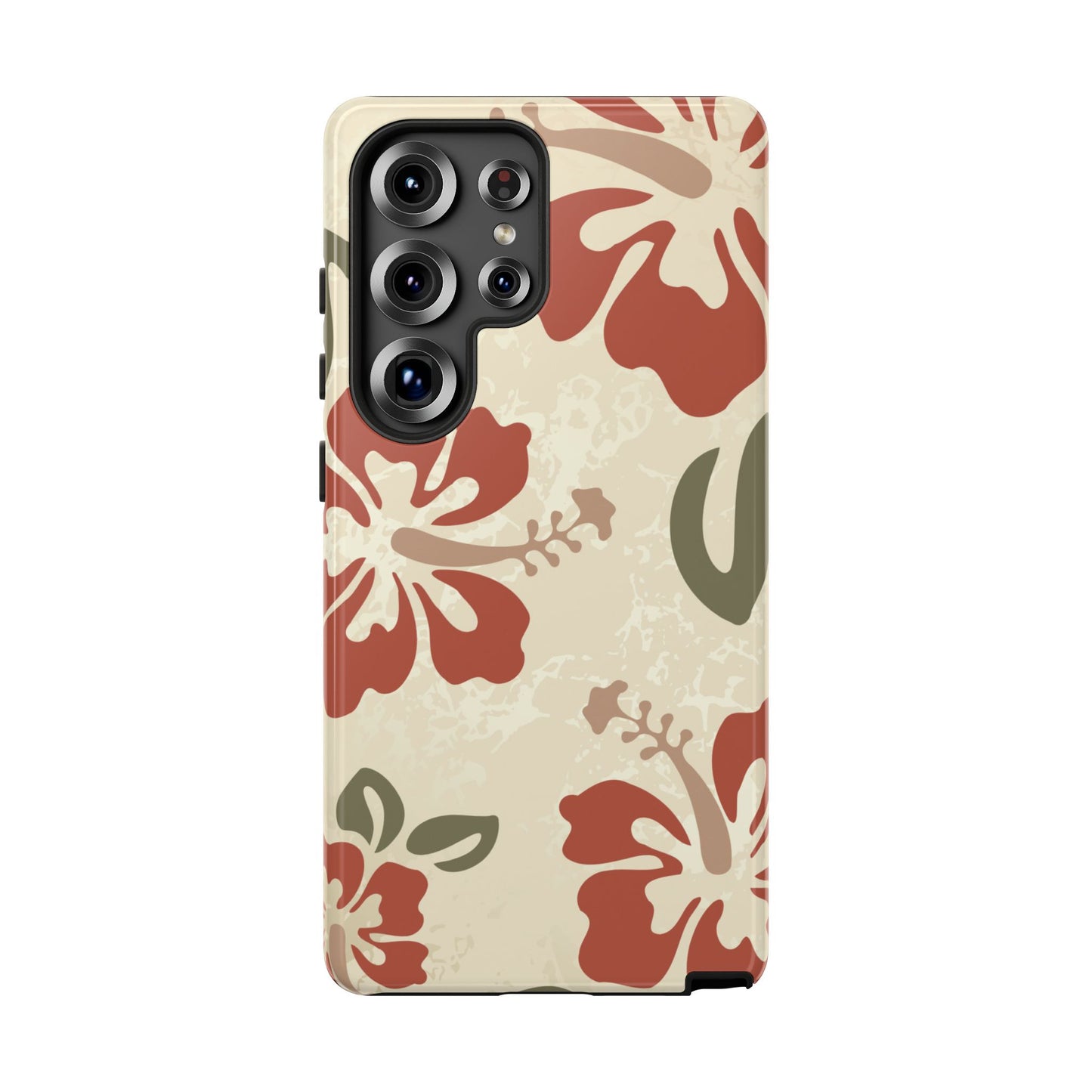 Samsung Galaxy S25 Ultra / Glossy Phone Case - ’Boho Chic Hibiscus Pattern #1’ Phone Case