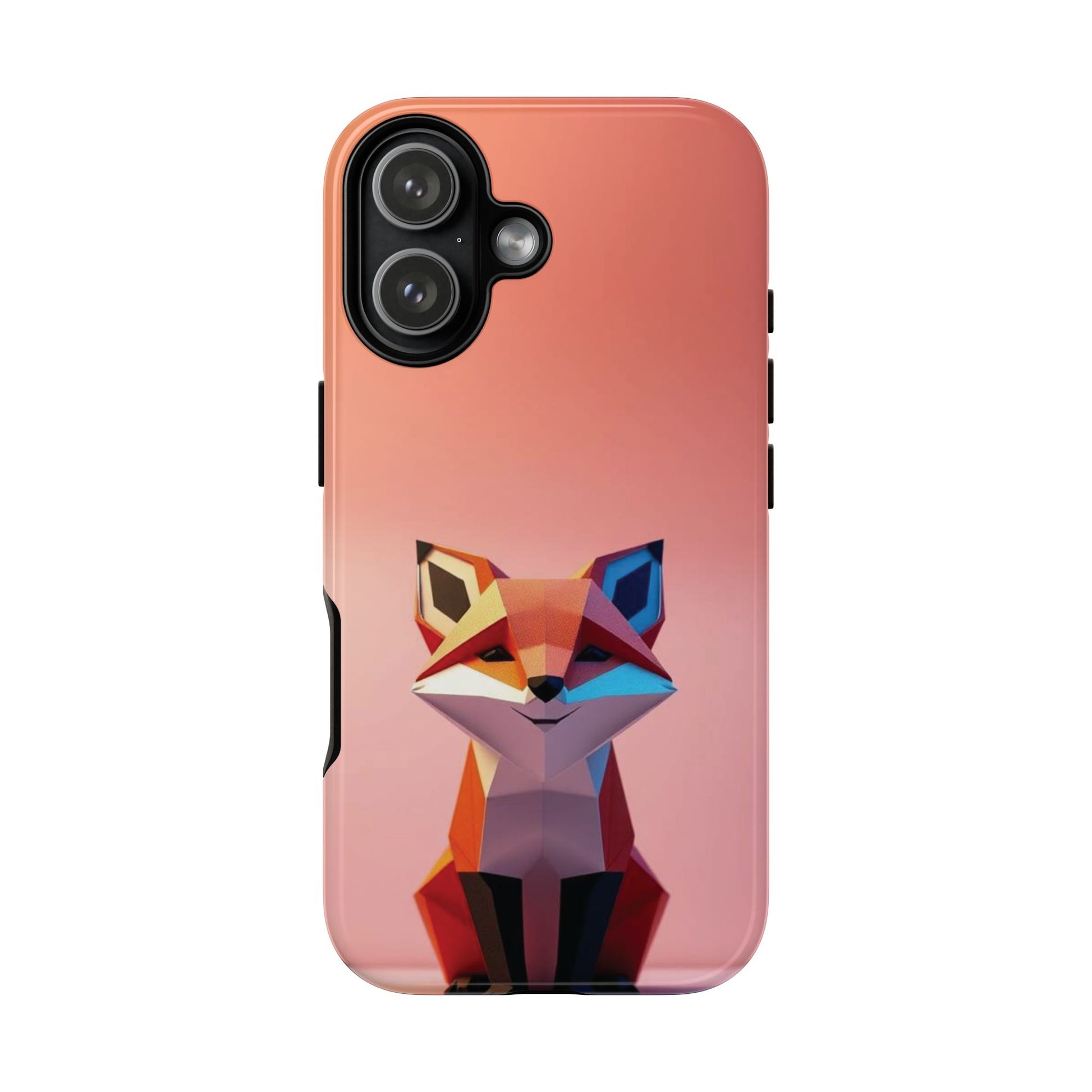 iPhone 17 / Glossy Phone Case - Origami Fox Design Phone Case