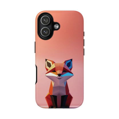 iPhone 17 / Glossy Phone Case - Origami Fox Design Phone Case