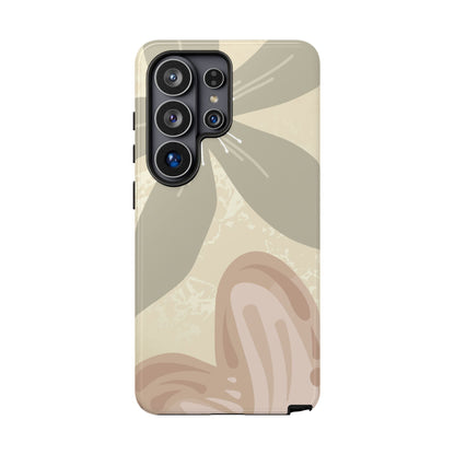 Hibiscus Heart Pattern Phone Case - Beige Phone Case - Samsung Galaxy S26 Ultra / Glossy