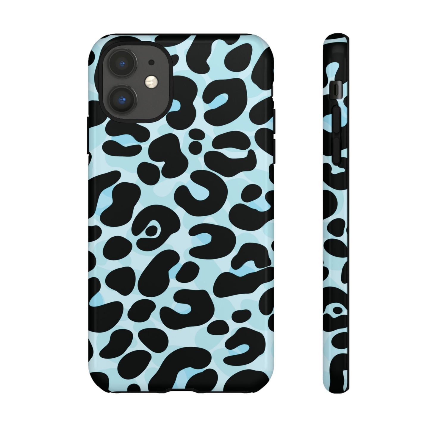 Cool Aqua Leopard Print Phone Case