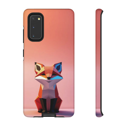 Samsung Galaxy S20 / Glossy Phone Case - Origami Fox Design Phone Case