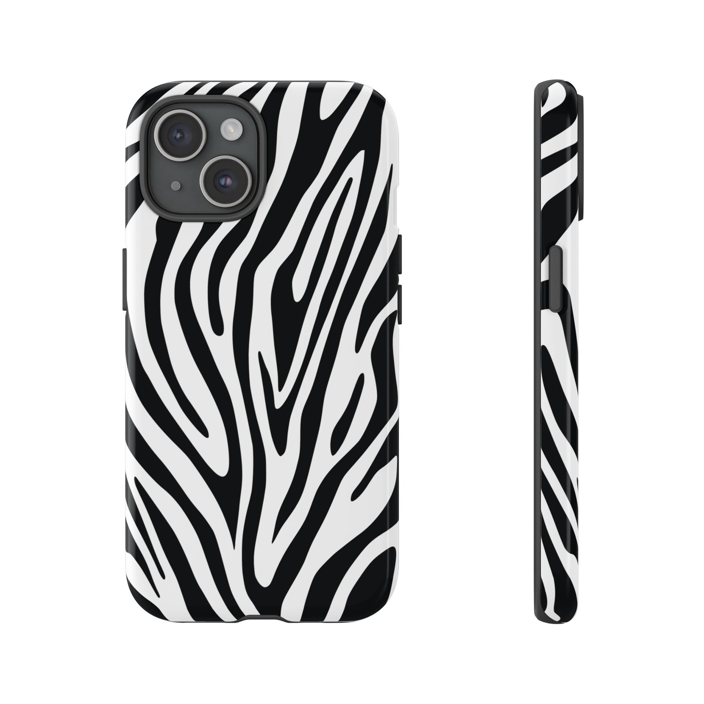 Classic Monochrome Tiger Print Phone Case