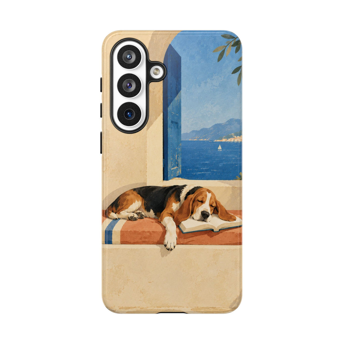 Basset Hound Unfinished Chapter Phone Case - Multicolor Phone Case - Samsung Galaxy S26 Plus / Glossy