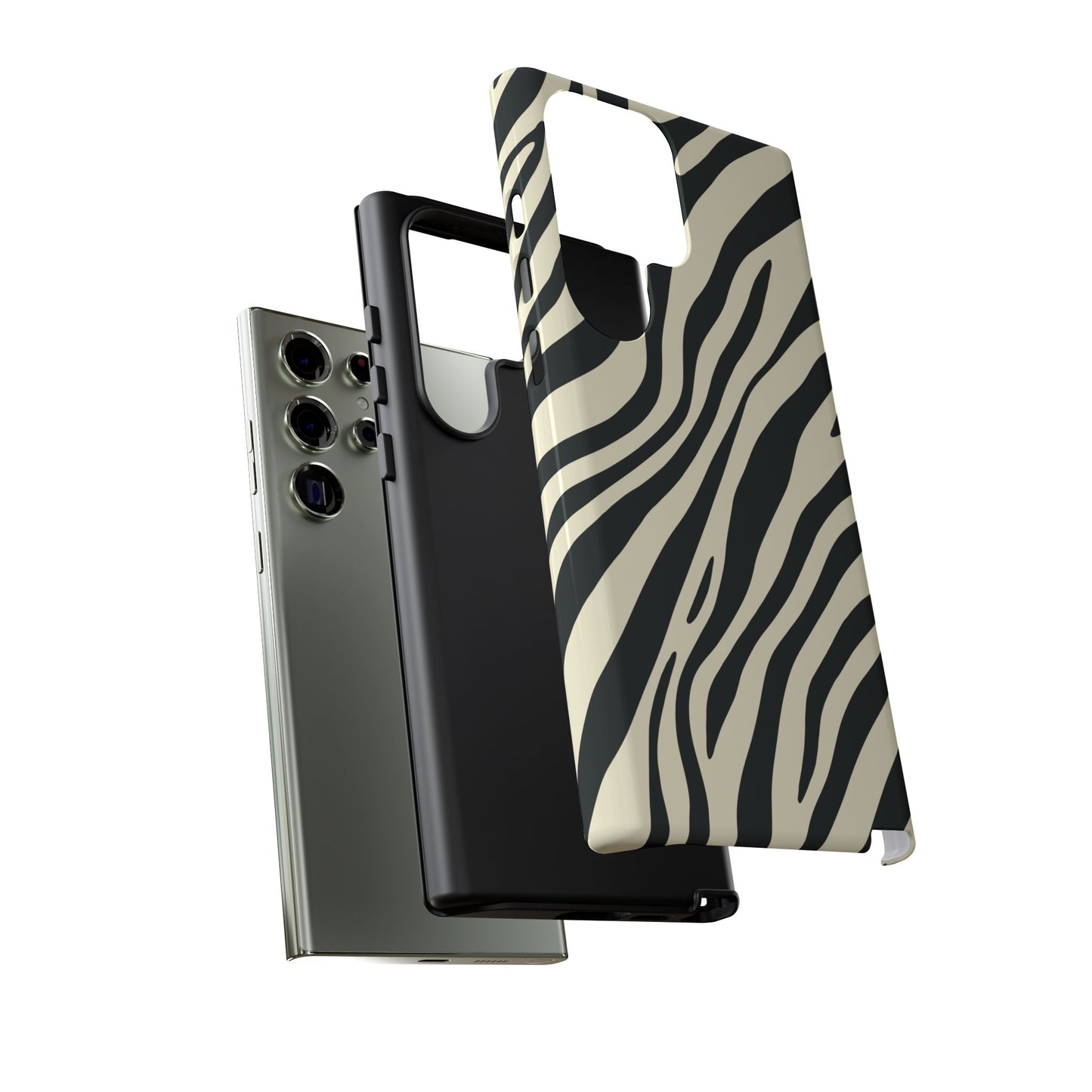 Modern Neutral Zebra Print Phone Case