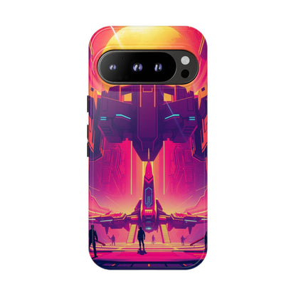 Google Pixel 9 Pro / Glossy Phone Case - Alien Landing Pad Design Phone Case