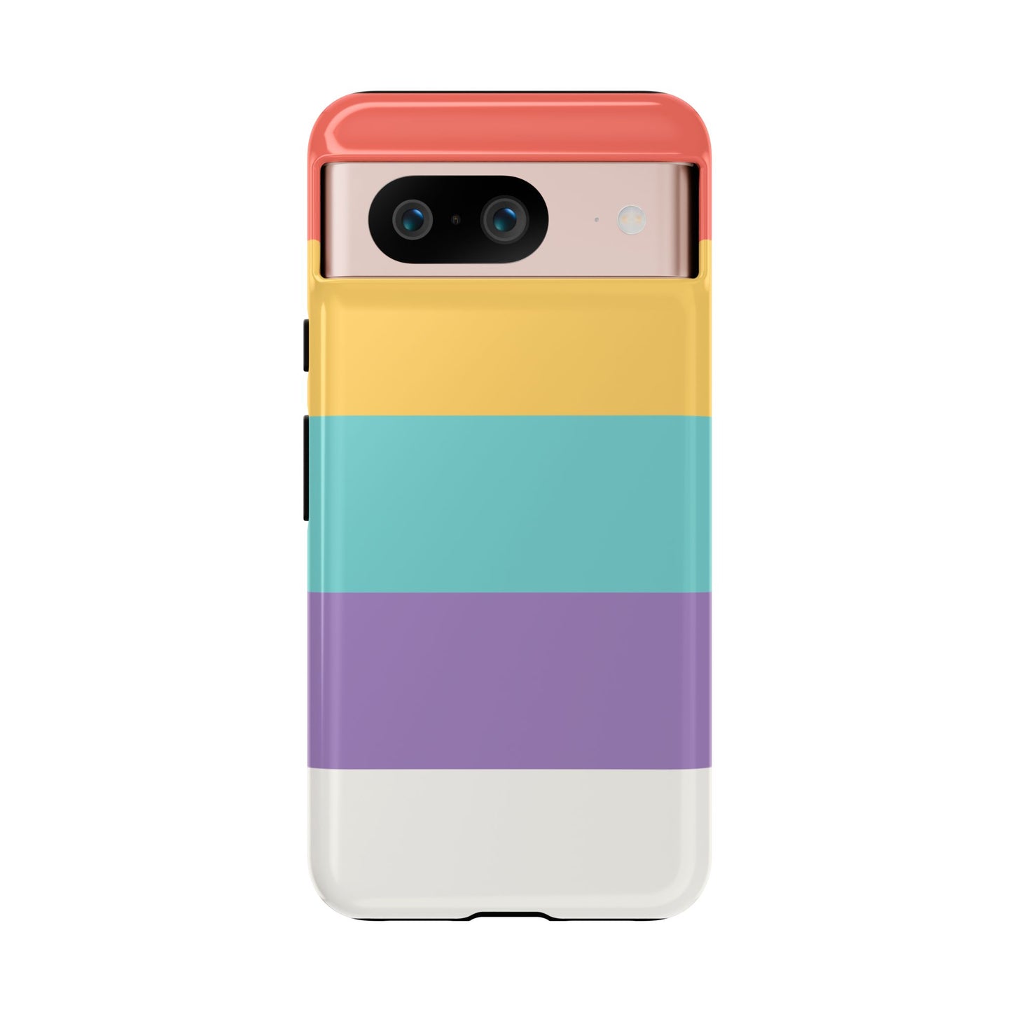 Pastel Rainbow Stripe Pattern Phone Case - Phone Case - Google Pixel 8 / Glossy