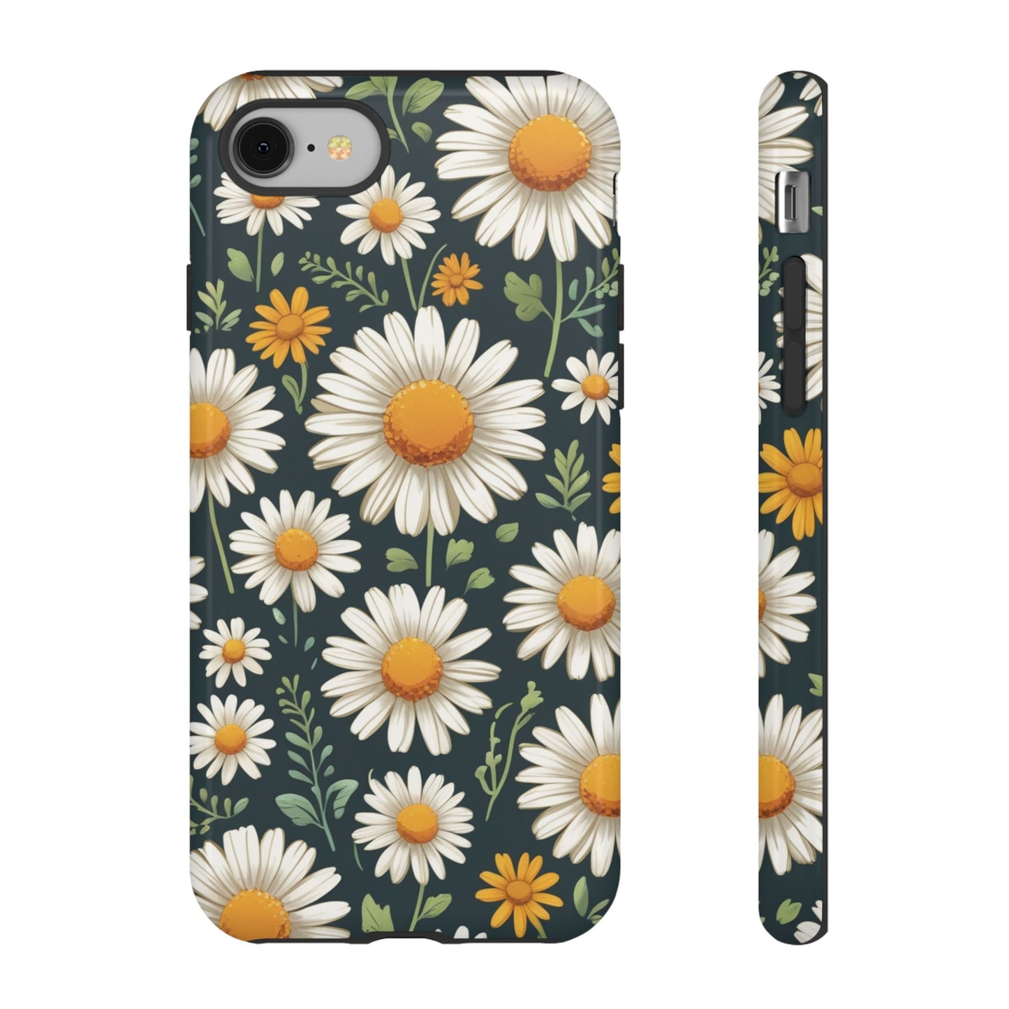iPhone 8 / Glossy Phone Case - Daisies Floral Pattern 3 Phone Case