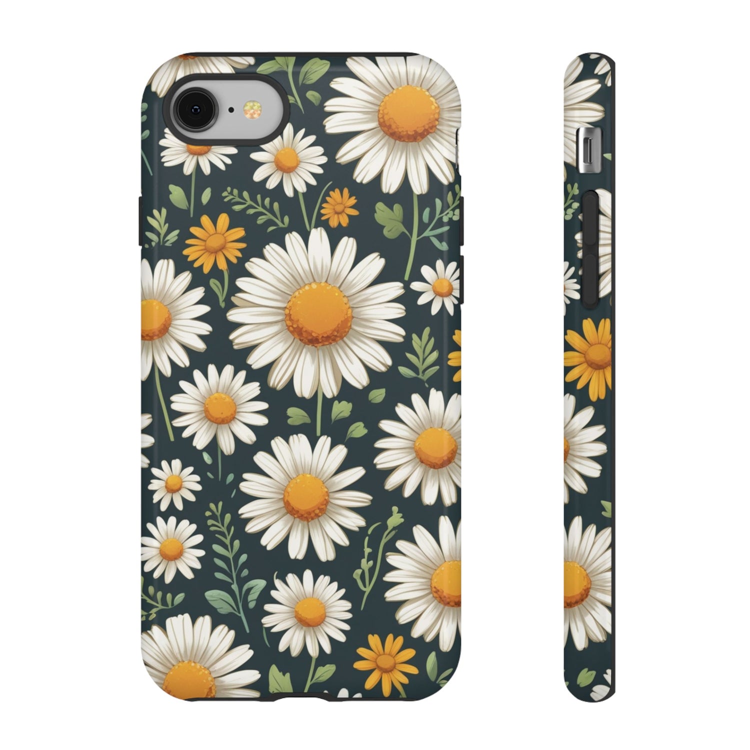 iPhone 8 / Glossy Phone Case - Daisies Floral Pattern 3 Phone Case