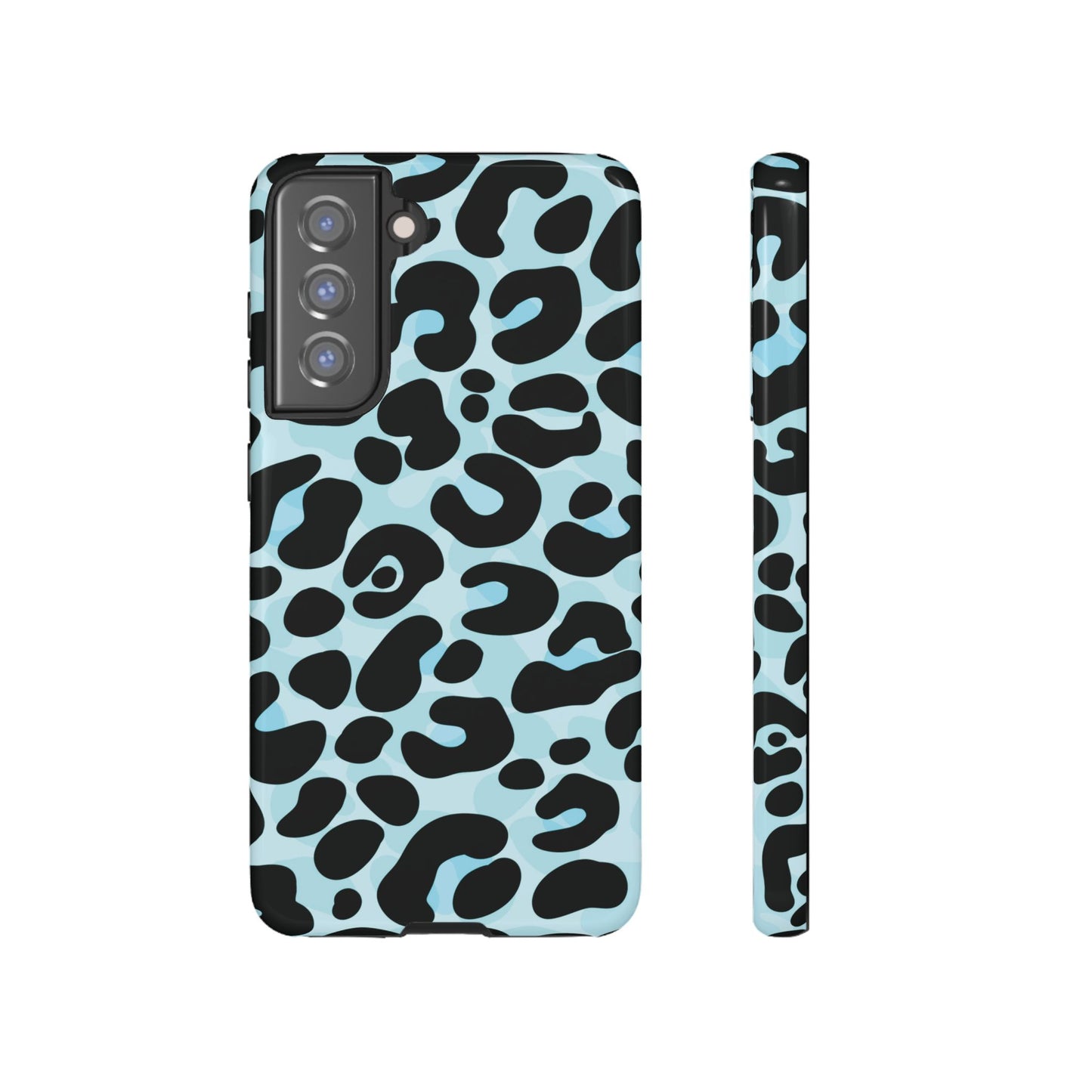Cool Aqua Leopard Print Phone Case