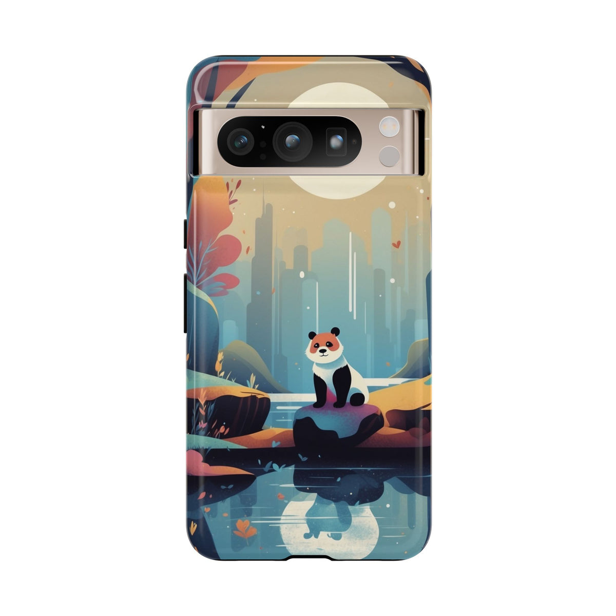 Stylised Panda Design Phone Case - Multicolor Phone Case - Google Pixel 8 Pro / Glossy