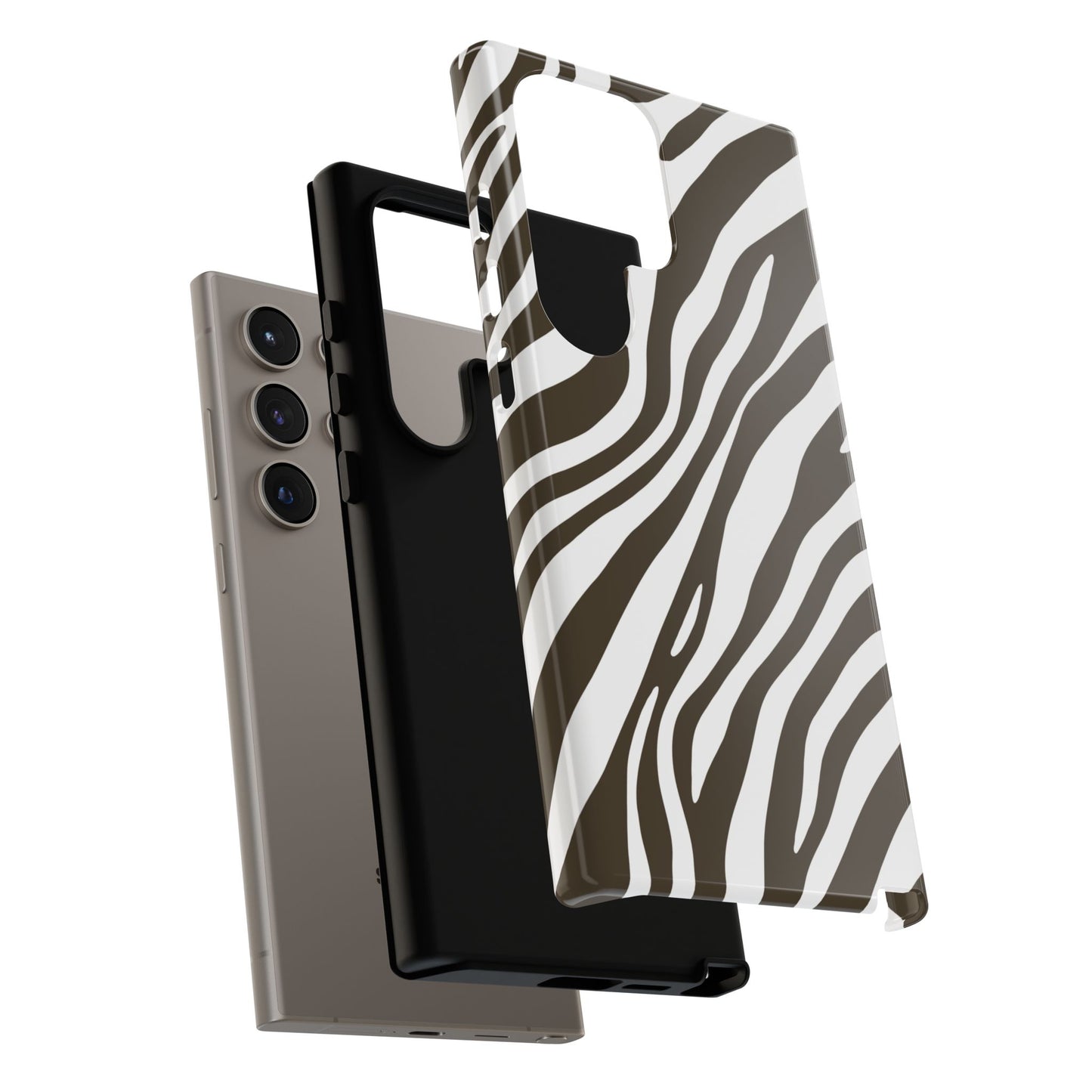 Modern Mocha Zebra Print Phone Case