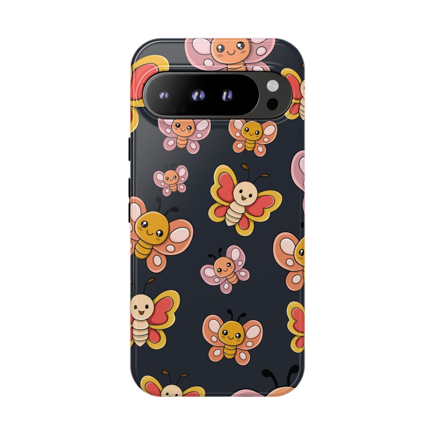 Grey Butterfly Sticker Design Phone Case - Grey Phone Case - Google Pixel 9 Pro XL / Glossy