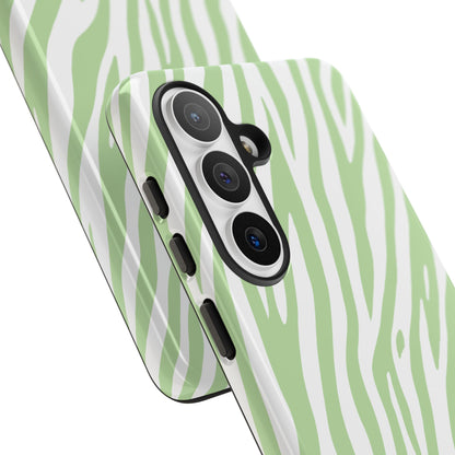 Mint Tiger Print Phone Case