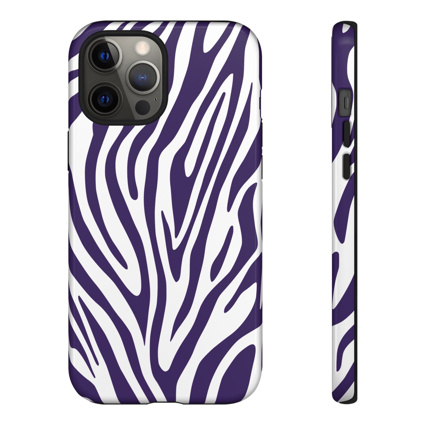 Graphic Purple Tiger Print Phone Case