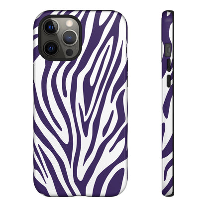 Graphic Purple Tiger Print Phone Case