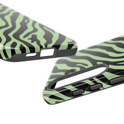 Stylish Mint Zebra Print Phone Case