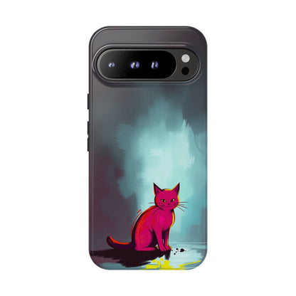 Google Pixel 9 Pro XL / Glossy Phone Case - Pop Art Moody Cat Design Phone Case