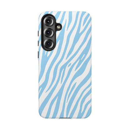 Sky Blue Tiger Print Phone Case