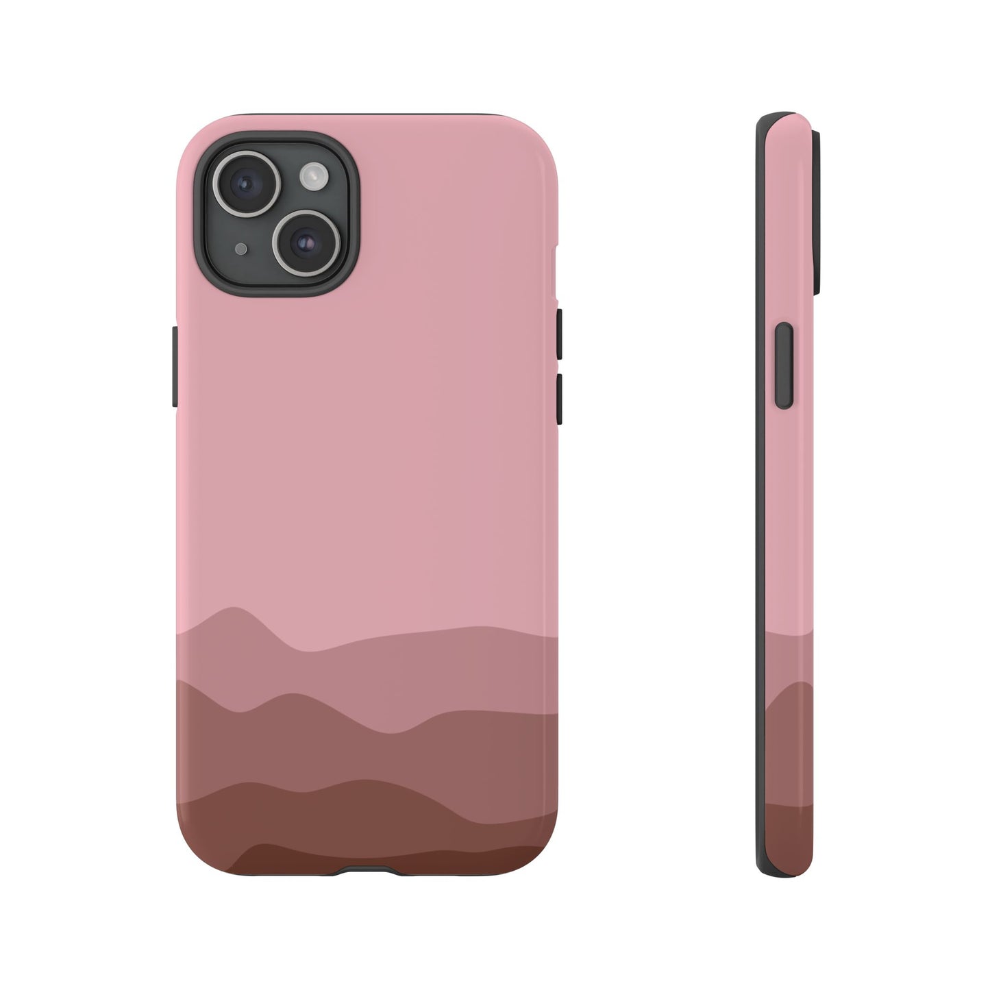 Pink Abstract Waves Protective Phone Case - Pink Phone Case - iPhone 15 Plus / Glossy