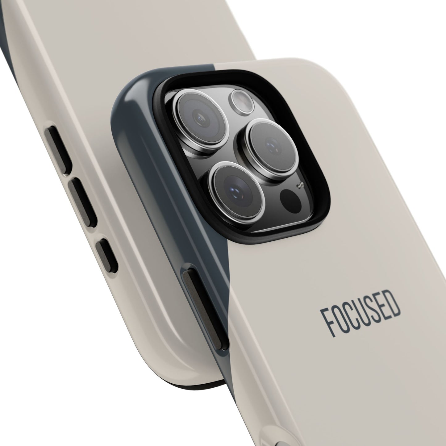 Phone Case - Sassy Statement Case ’Focused’ in Beige & Blue