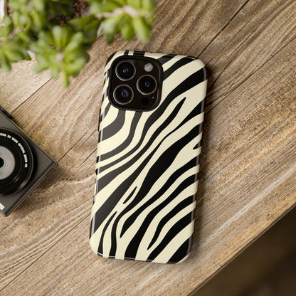 Modern Neutral Zebra Print Phone Case