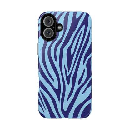 Boutique Sky Blue Tiger Print Phone Case