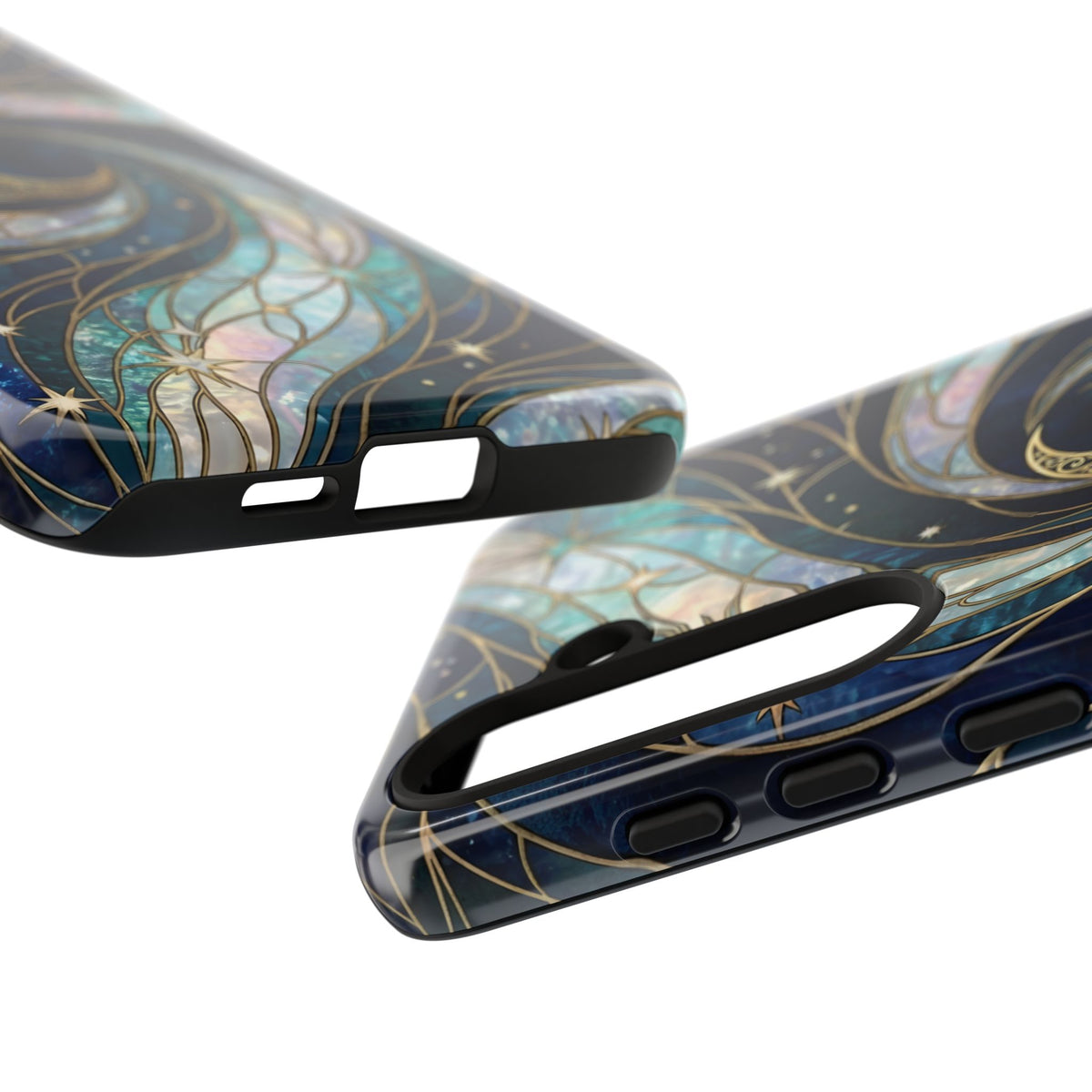 Elegant Navy & Teal Celestial Swirl Phone Case